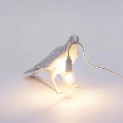 Seletti Bird Lamp Waiting Weiss
