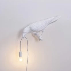 Seletti Bird Lamp Wandlampe Looking Weiss