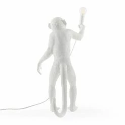 Seletti Standing Monkey Lamp Light In White