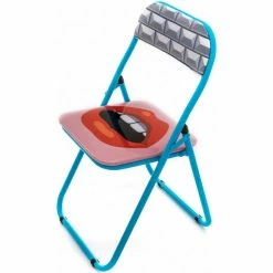 Seletti Sedia In Metallo Pieghevole Studio Job Blow Cm. 44 H.47/80 Mouth New