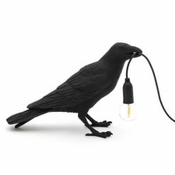 Seletti Bird Lamp Waiting Schwarz