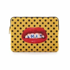 Seletti Custodia Laptop In Pu Stampato Shit Cm 34.5x25x2