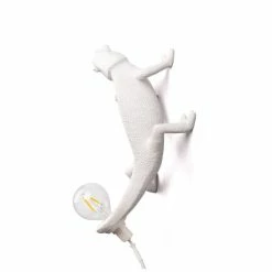 Seletti Lampada In Resina Chameleon Lamp Right Going Down White Art 15091