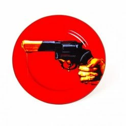 Seletti Piatto Porcellana Toiletpaper Revolver Art 16917