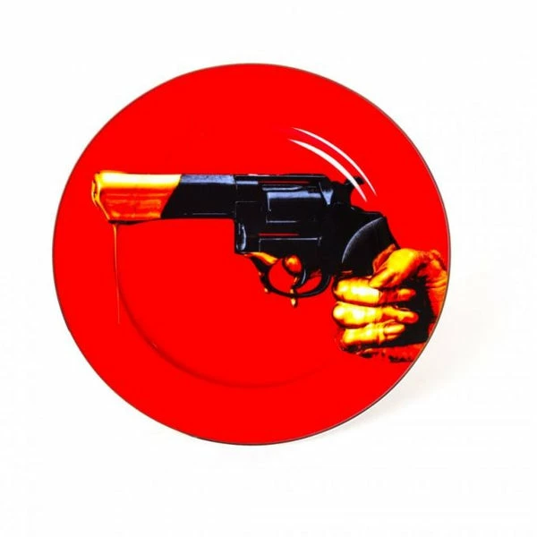 Seletti Piatto Porcellana Toiletpaper Revolver Art 16917
