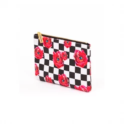 Seletti Beauty Case Square Seletti Roses Checkered Pattern