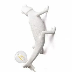 Seletti Lampada In Resina Chameleon Lamp Left Going Up White Art 15092