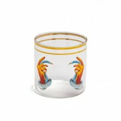 Seletti Bicchiere In Vetro Toiletpapers Loves Diam 8 H 8 Hands Whith Snakes