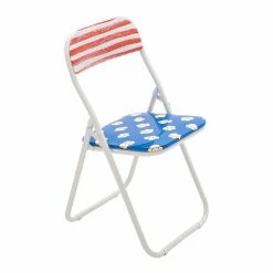 Seletti Sedia In Metallo Pieghevole Studio Job Blow Cm. 44 H.47/80 Pop Corn New