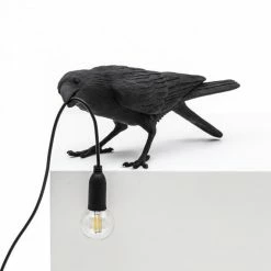 Seletti Bird Lamp Playing Schwarz
