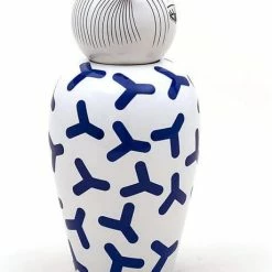 Seletti Vaso In Dolomite Con Coperchio Le Canopie Zoe Diam 17,5 H.25,5