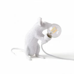 Seletti Lampada In Resina Mouse Lamp-Mac Cm 5x15 H 12.5 Seduto USB