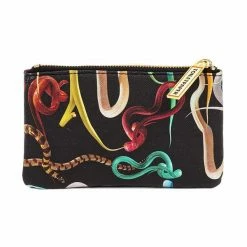 Seletti Multicolor Coin Purse Pouch Seletti Snakes Pattern