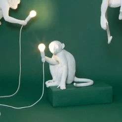 Seletti Lampada Resina Monkey Lamp Seduta Art 14882