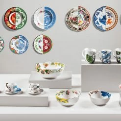 Seletti Piatto Fondo In Porcellana Diam 25.4 H4.2 Hybrid Fillide