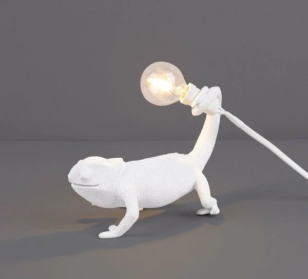 Seletti Lampada In Resina Chameleon Lamp Cm 17x9 H14 White USB Art 15090