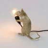 Seletti Lampada In Resina Mouse Lamp Mac-Gold Cm 5x15 H 12.5 Seduto USB
