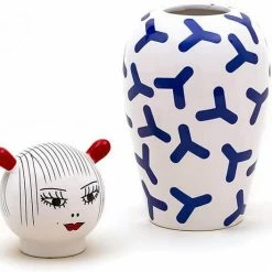 Seletti Vaso In Dolomite Con Coperchio Le Canopie Zoe Diam 17,5 H.25,5