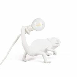 Seletti Lampada In Resina Chameleon Lamp Cm 17x9 H14 White USB Art 15090