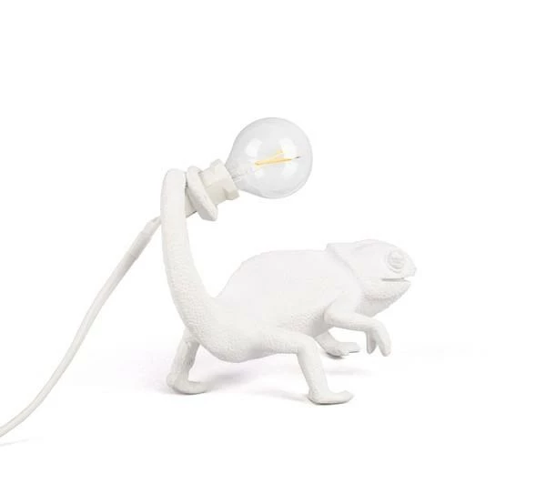 Seletti Lampada In Resina Chameleon Lamp Cm 17x9 H14 White USB Art 15090