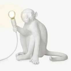 Seletti Sitting Monkey Lamp Light In White