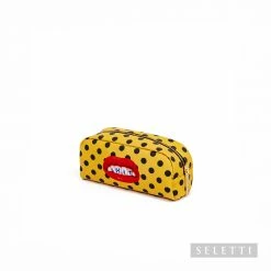 Seletti Yellow and Black Dots Print Toilet Paper Pouch