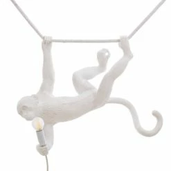 Seletti Lampada Resina Indoor Monkey White Art 14875