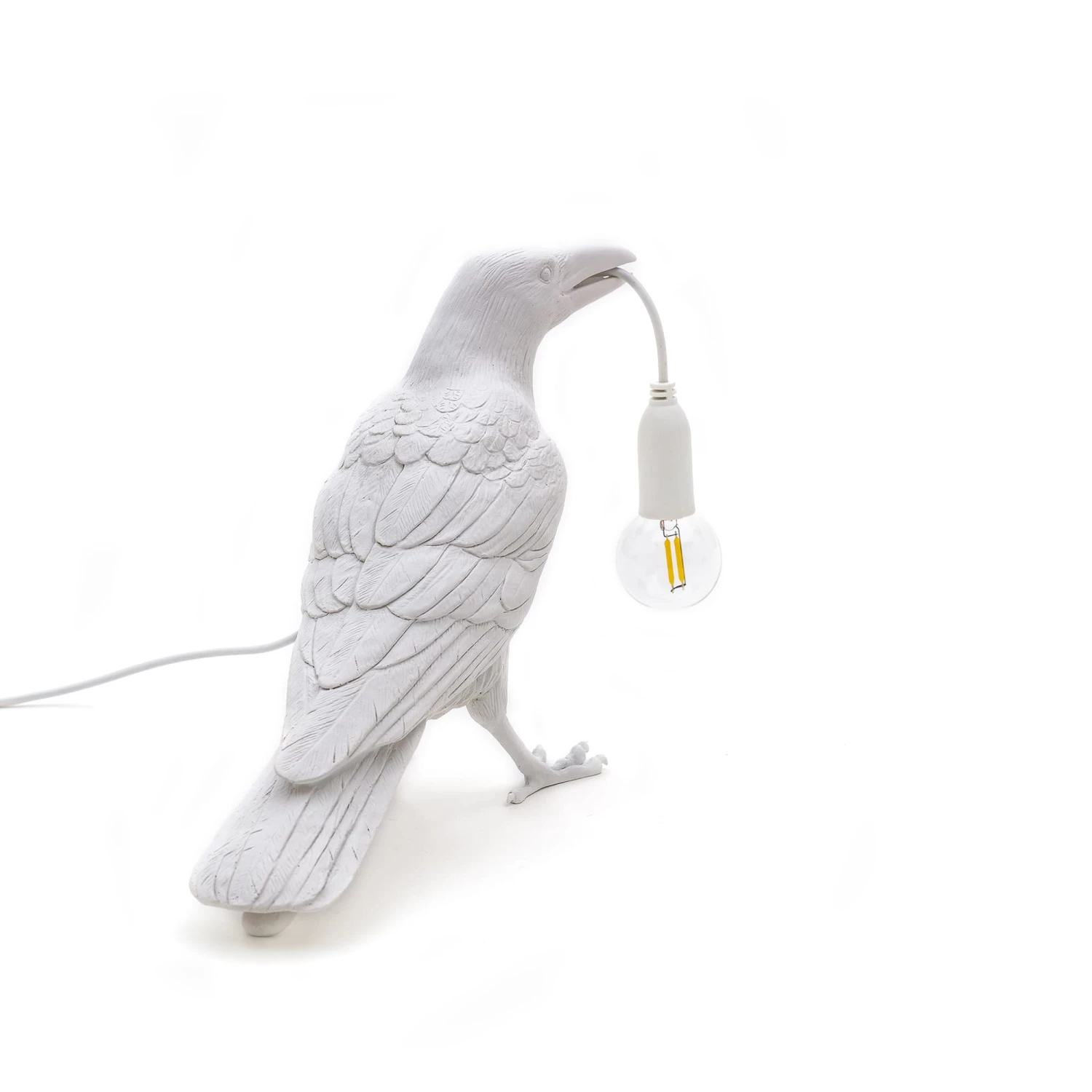 Seletti White Waiting Bird Lamp indoor/outdoor