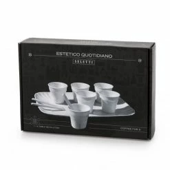 Seletti Estetico Quotidiano Coffee set of 6 Cups + 1 Tray