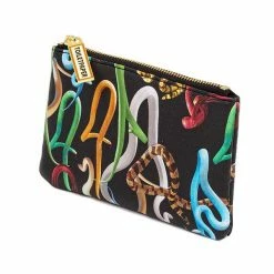 Seletti Multicolor Coin Purse Pouch Seletti Snakes Pattern