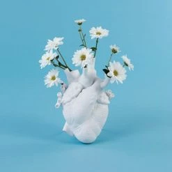 Seletti Seletti Love In Bloom Wandvase In Herzform Weiss