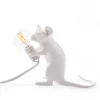 Seletti White Sitting Mouse Lamp