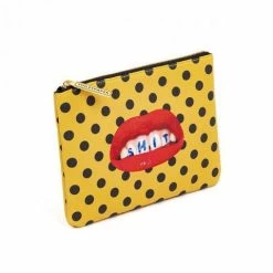 Seletti Busta Cosmesi In Pu Stampato Toiletpaper Cm 21x15.5 Shit