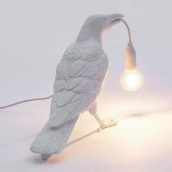 Seletti Bird Waiting Table Lamp Light In White