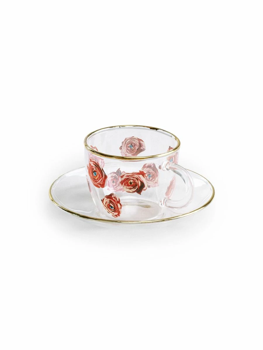Seletti Toiletpaper Magazine Roses Espresso Cup & Saucer