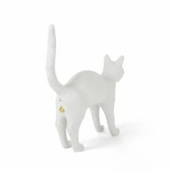 Seletti White Jobby Cat Lamp
