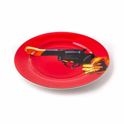 Seletti Piatto Porcellana Toiletpaper Revolver Art 16917
