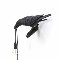 Seletti Bird Lamp Wandlampe Looking Schwarz