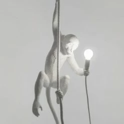 Seletti White Monkey Ceiling Lamp