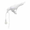 Seletti White Looking Left Bird Lamp