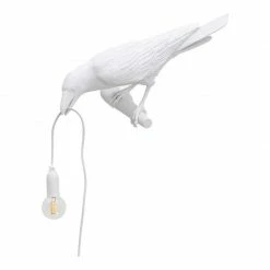 Seletti White Looking Left Bird Lamp