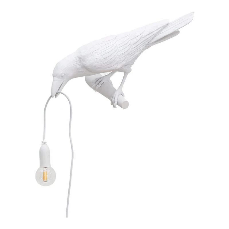 Seletti White Looking Left Bird Lamp