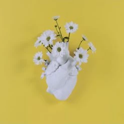 Seletti Heart Shaped Vase White