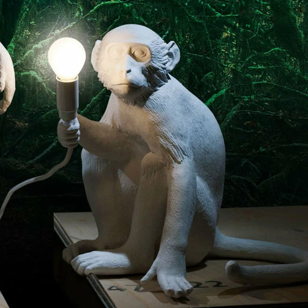Seletti Lampada Resina Monkey Lamp Seduta Art 14882
