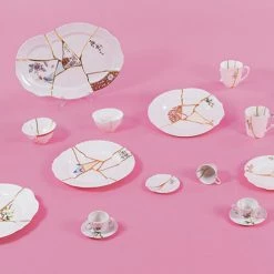 Seletti Piatto Fondo Porcellana Kintsugi Art 09621