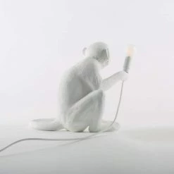 Seletti Sitting Monkey Lamp Light In White