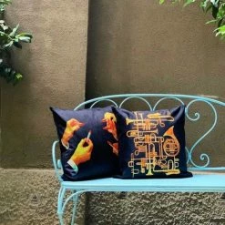 Seletti Cuscino In Poliestere Imbott Piuma Lipstcks Black 50x50