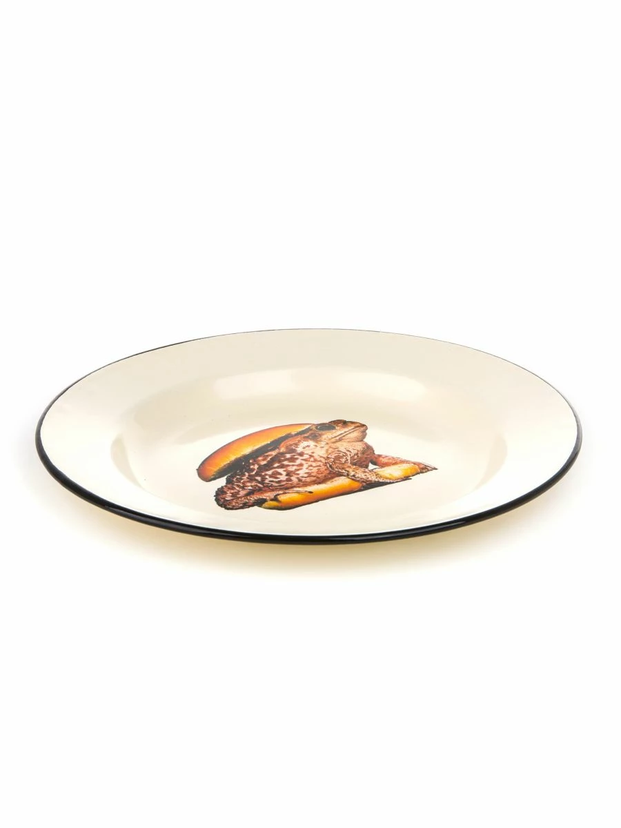 Seletti Toiletpaper Magazine Toad Enamel Plate