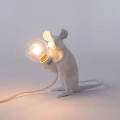Seletti Lampada In Resina Mouse Lamp-Mac Cm 5x15 H 12.5 Seduto USB