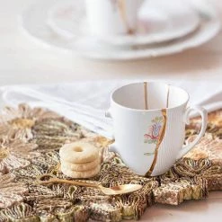 Seletti Hand Painted Real Gold Porcelain Mug